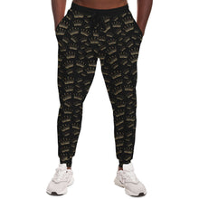 Load image into Gallery viewer, Black Crown Joggers