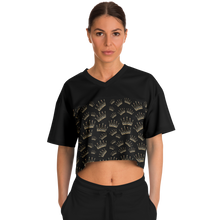 Load image into Gallery viewer, Crop football jersey - Black Crown