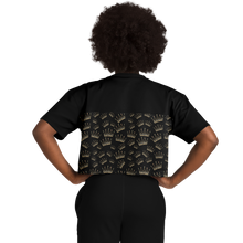 Load image into Gallery viewer, Crop football jersey - Black Crown
