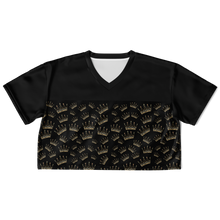 Load image into Gallery viewer, Crop football jersey - Black Crown